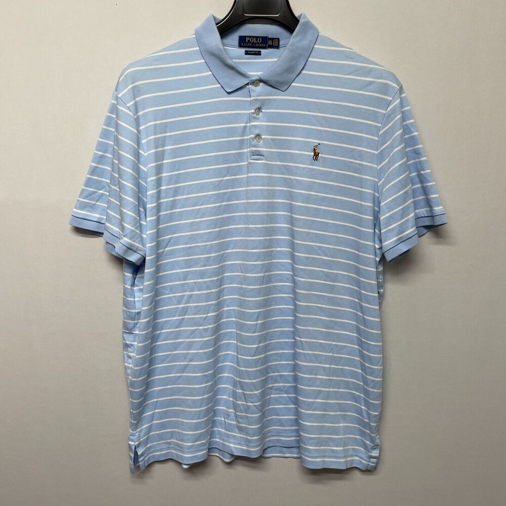 Polo Ralph Lauren Men Short Sleeve Polo Shirt Top Size XXL 2XL Classic B343 -14